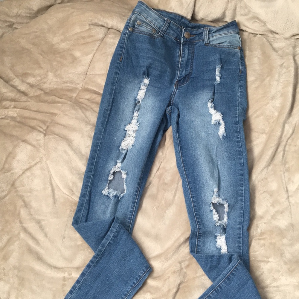 B.O.B. High Waisted Ripped Jeans